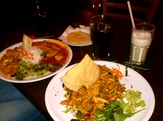 Sri Lankan food at restaurant Sigiriya in Berlin.